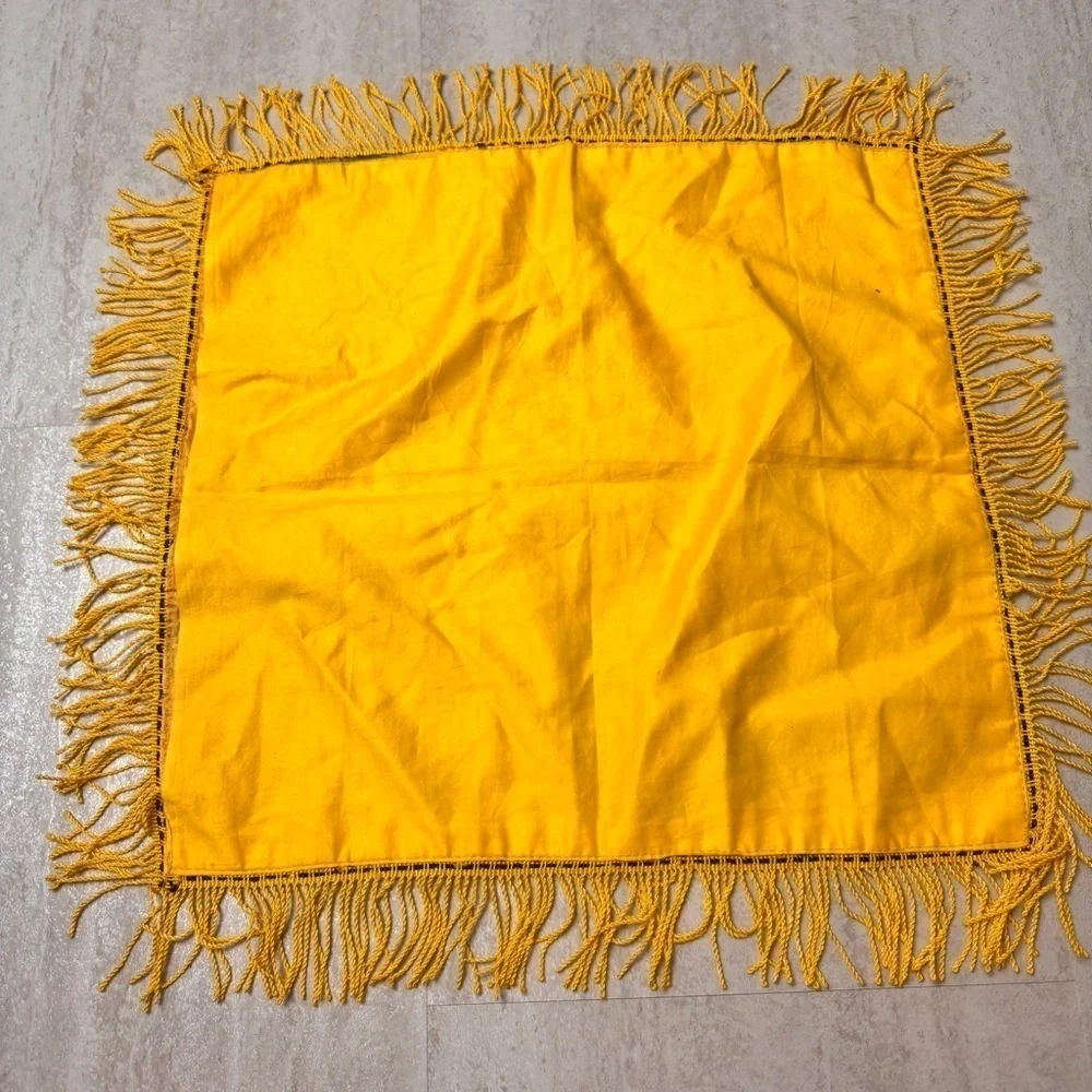 Vintage US Army satin fringe pillow case WWII souvenir pillow cases